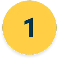 The number 1 in a yellow circle