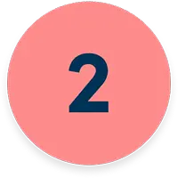 The number 2 in a pink circle
