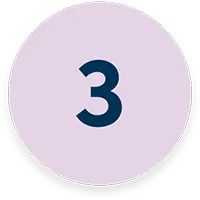 The number 3 in a purple circle